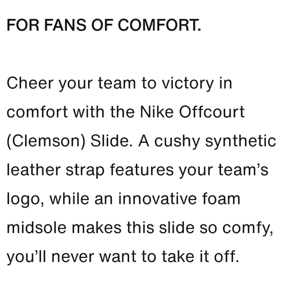 NWT Men's Clemson Tigers Nike Off Court Slides - Picture 7 of 8